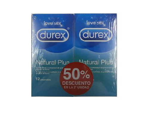 Durex Preservativo Natural Plus 2x12U