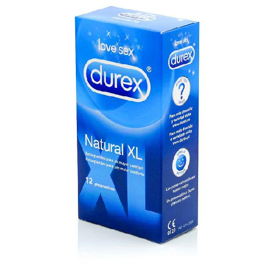 Durex Preservativo Natural XL 12u