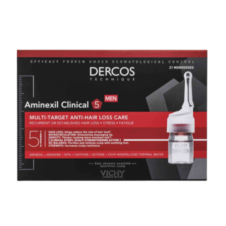 VICHY DERCOS AMINEXIL CLINICAL 5 HOMBRE 21 MONODOSIS 6 ML