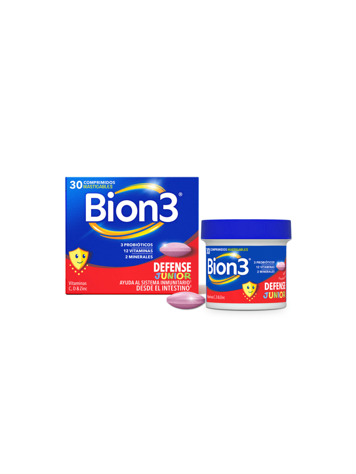 BION3 DEFENSE JUNIOR FRAMBUESA  30 COMP. MAST.