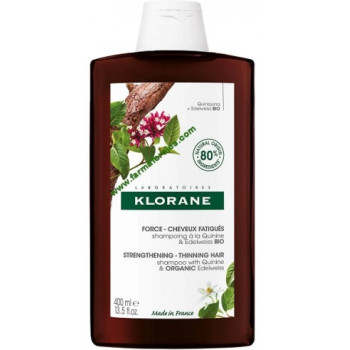 KLORANE CHAMPU A LA QUININA  Y EDELWEISS 400 ML