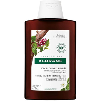 KLORANE CHAMPU A LA QUININA  Y EDELWEISS BIO 200 ML