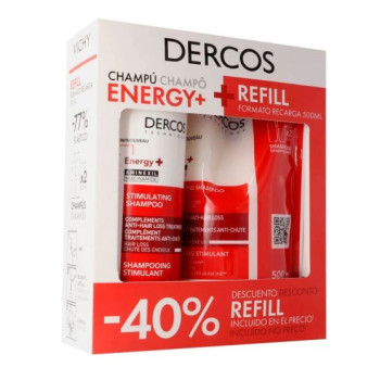 VICHY DERCOS ENERGY 390 ML + REFILL 500 ML