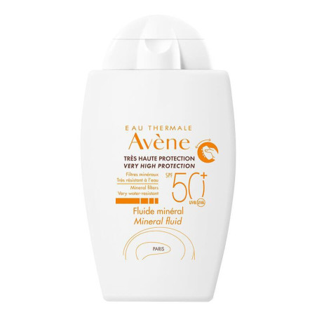Avène Fluido Mineral SPF 50+ 40 ml | Protector Solar Facial para Piele