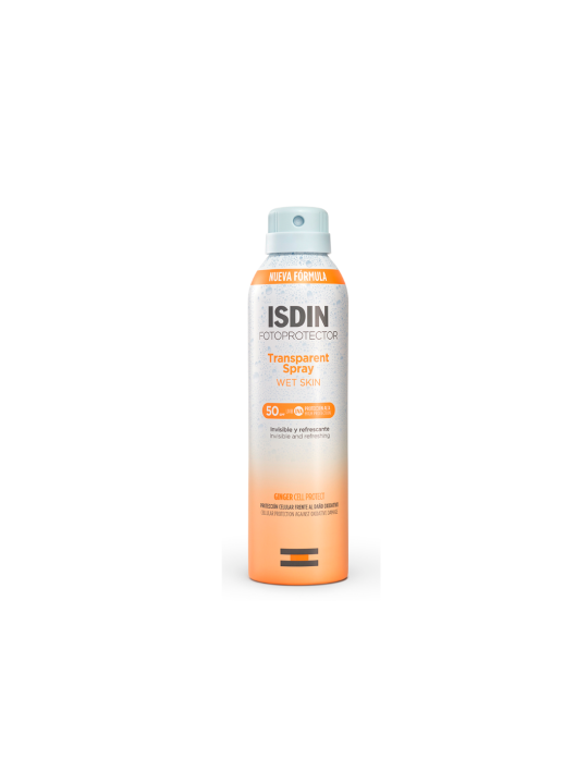 ISDIN Transparent Spray Wet Skin SPF 50+ 250 ml | Spray Solar Corporal