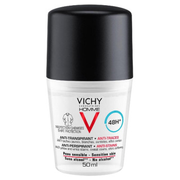 VICHY HOMME ANTITRANSPIRANTE ANTIMANCHAS 48H ROLL-ON 50 ML