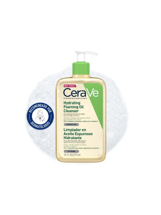CERAVE LIMPIADORA ACEITE ESPUMOSO HIDRATANTE 473 ML