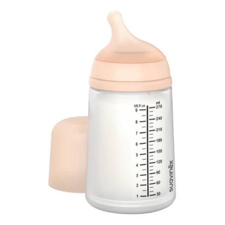 Suavinex Zero.Zero Biberón Anticólico 270 ml — Flujo Medio