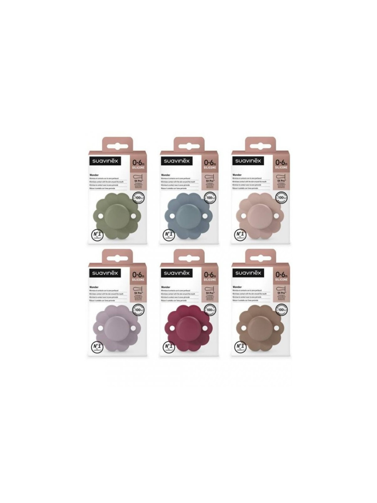 Chupete Suavinex Wonder SX Pro 0–6 m | Silicona Suave Ergonómica