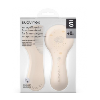 Cepillo y Peine Suavinex Soft Blanco Decorado | Desde 0 Meses
