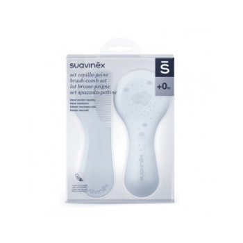 Suavinex Cepillo y Peine Soft Blanco Decorado +0 m