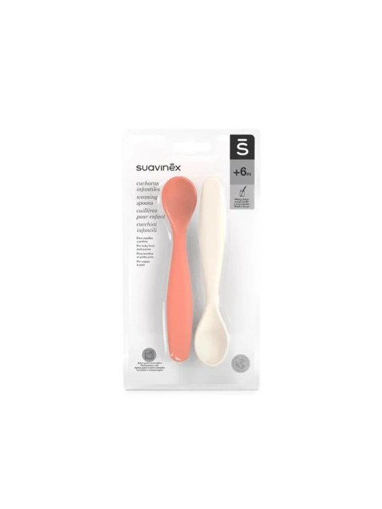 Cuchara Silicona Suavinex +4 m | Flexible, Segura y Fácil de Agarrar