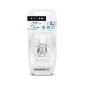 Suavinex Tetina Silicona 3 Posiciones +0 m (Pack 2 uds)