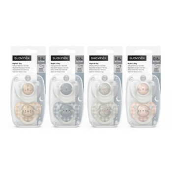 Suavinex Chupete Night & Day Anatómico 0-6 m – Pack 2 uds