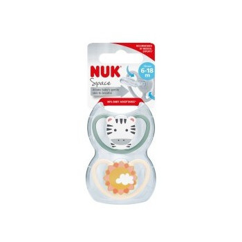 Chupetes NUK Space 6-18 m silicona – Pack 2 unidades