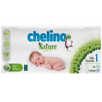 Chelino Nature pañales talla 1 – 28 unidades para recién nacido