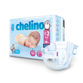 Chelino Fashion & Love T2 (3‑6 kg) 28 pañales | Muy absorbentes