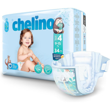 Chelino Fashion & Love T4 (9–15 kg) – 34 pañales | Alta Absorción