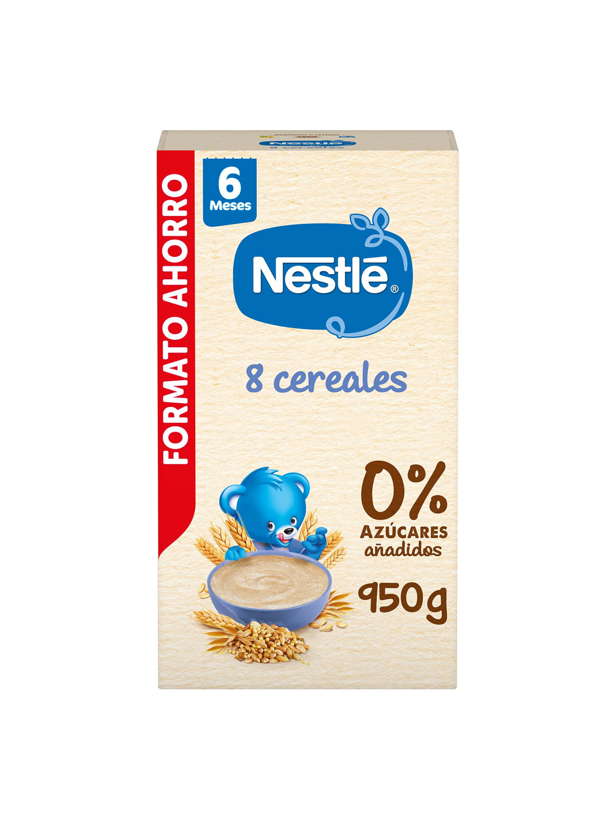 Nestlé papilla 8 cereales 950 g para bebés desde 6 meses