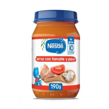Nestlé potito arroz con tomate y pavo 190 g bebé +10 meses