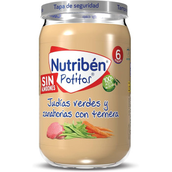 Nutribén potito judias verdes con ternera 235 g