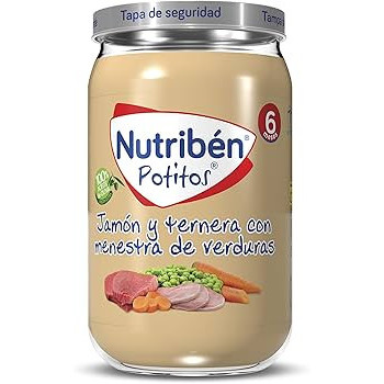 Nutribén potito menestra de verduras con jamón y ternera 235 g