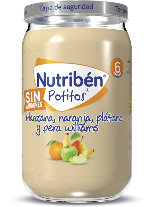 Nutribén Potito Manzana Naranja Plátano y Pera 235 g