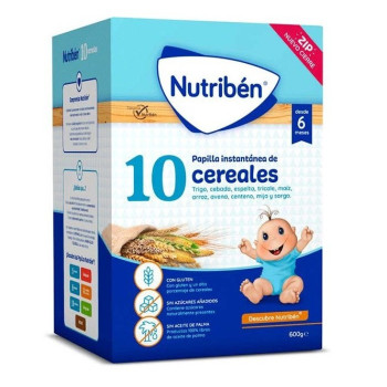 Nutribén Papilla 10 Cereales 600 g para Bebés