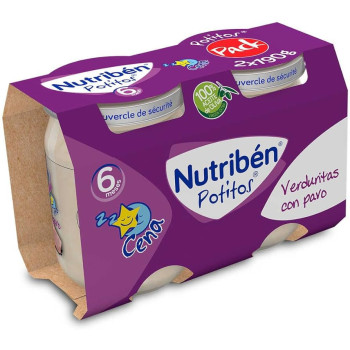 NUTRIBEN POTITO CENA VERDURITAS CON PAVO 2x190 G