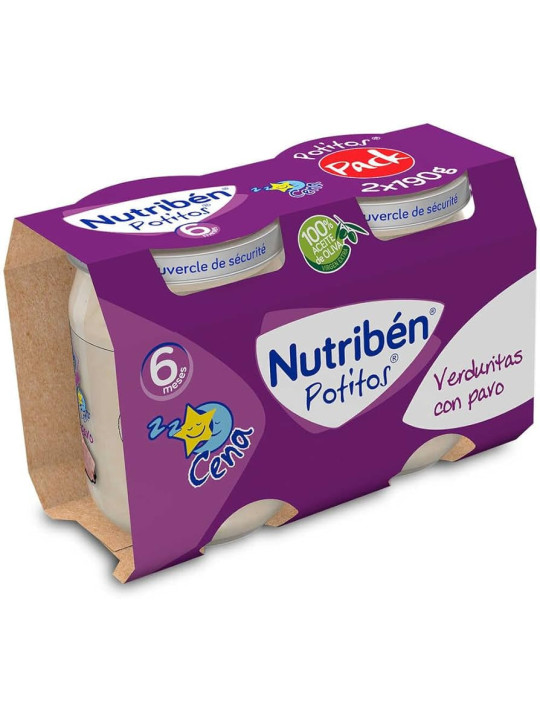 NUTRIBEN POTITO CENA VERDURITAS CON PAVO 2x190 G