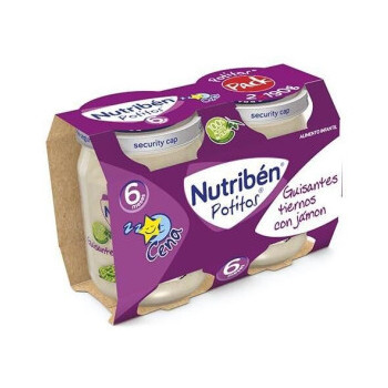 NUTRIBEN POTITO GUISANTES TIERNOS CON JAMON 2x190 G