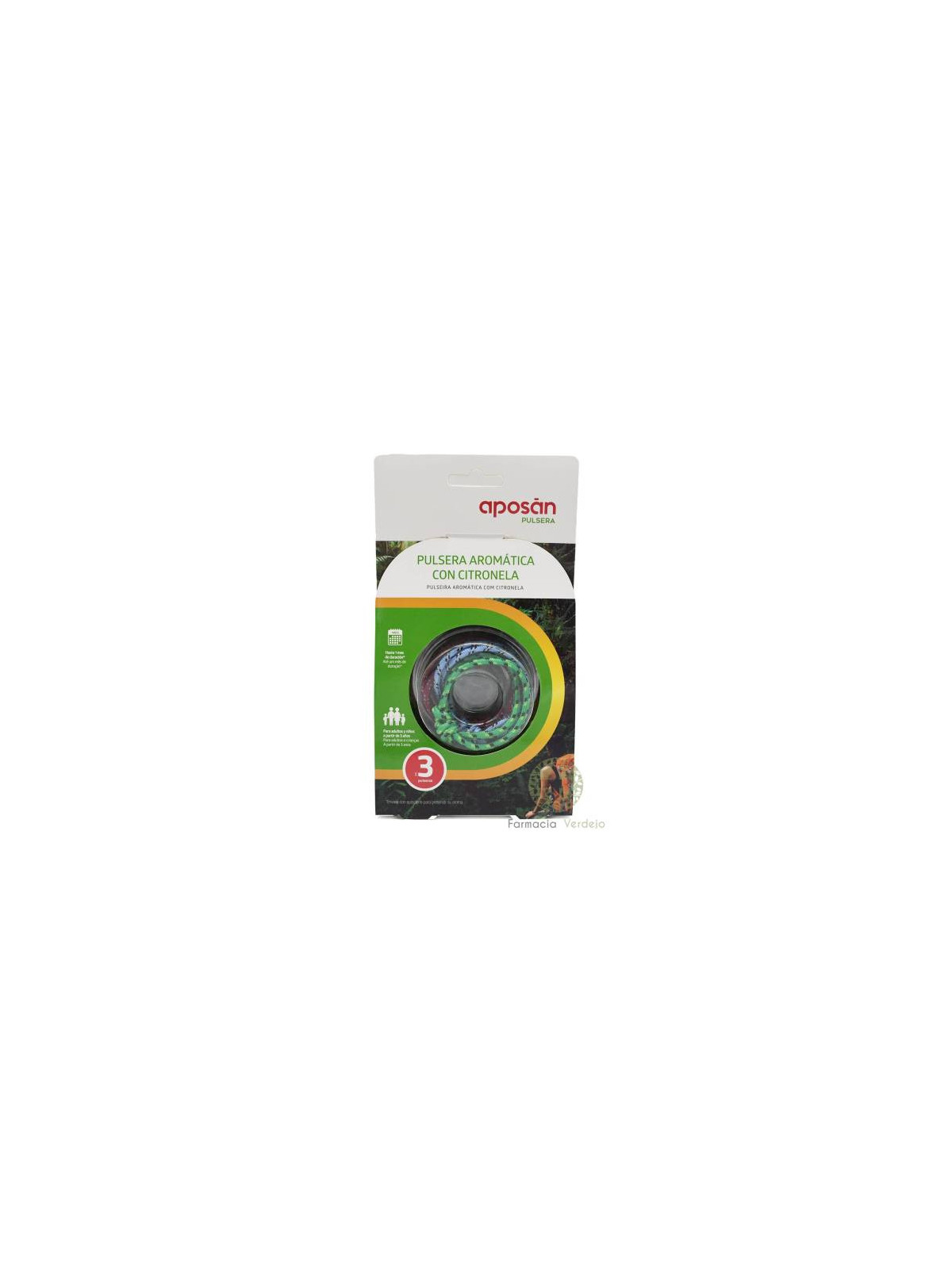 APOSAN PULSERA AROMATICA CON CITRONELA 3 U