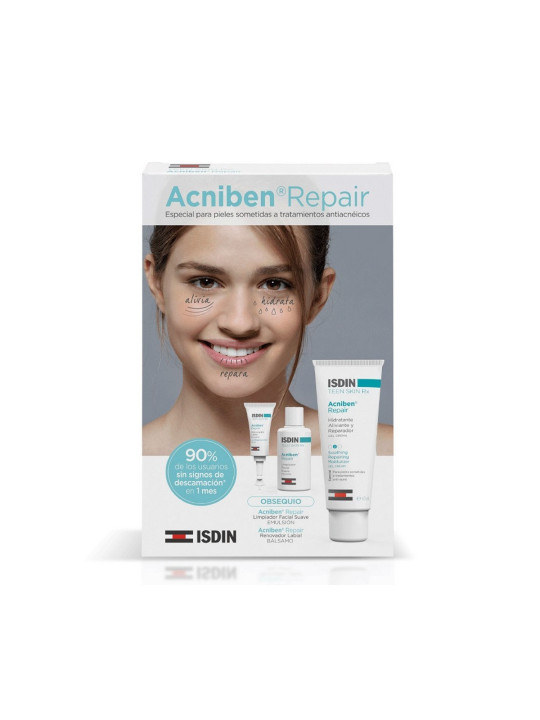 ISDIN ACNIBEN REPAIR HIDRATANTE ALIVIANTE Y REPARADOR + LIMPIADOR FACIAL SUAVE Y RENOVADOR LABIAL DE REGALO