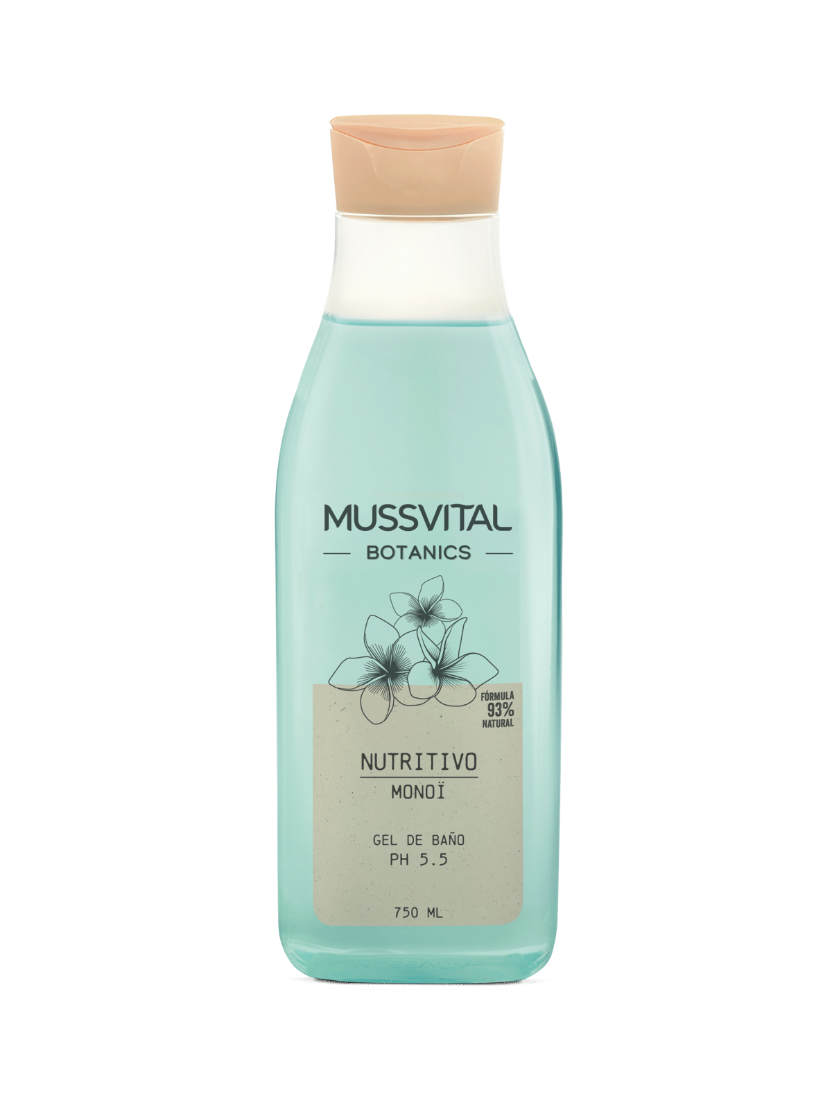 MUSSVITAL BOTANICS GEL DE BAÑO MONOI NUTRITIVO 750 ML