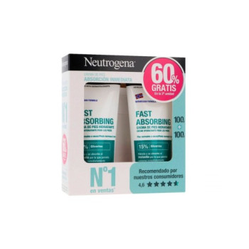 NEUTROGENA CREMA PIES HIDRATANTE ABSORCION INMEDIATA DUPLO 100 ML + 100 ML