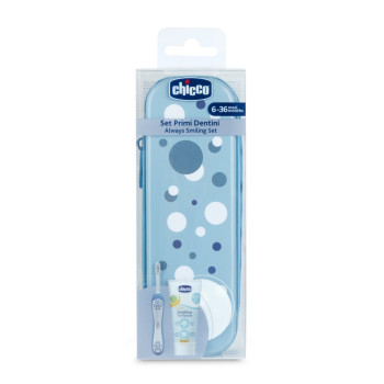 CHICCO SET DENTAL PRIMEROS DIENTES AZUL