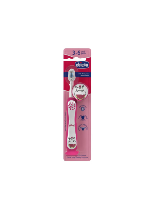 CHICCO CEPILLO DENTAL 3-6 AÑOS ROSA 1 U