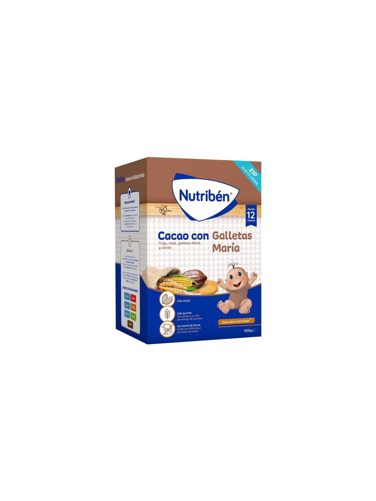 NUTRIBEN PAPILLA CACAO CON GALLETAS MARIA 500 G