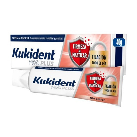 Kukident Pro Doble Acción Crema Adhesiva para Dentadura Postiza Neutro