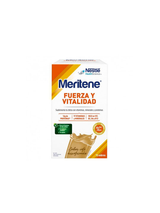 MERITENE BATIDO SABOR CAFE DESCAFEINADO 15 SOBRES x 30 G