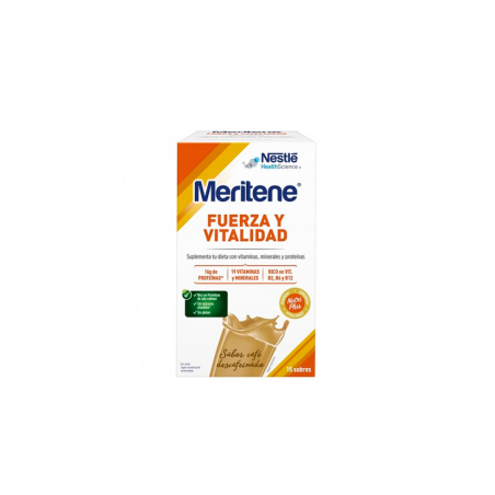 MERITENE BATIDO SABOR CAFE DESCAFEINADO 15 SOBRES x 30 G