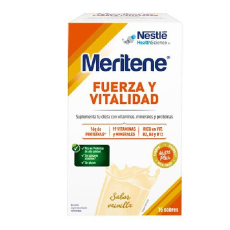 MERITENE BATIDO SABOR VAINILLA 15 SOBRES x 30 G
