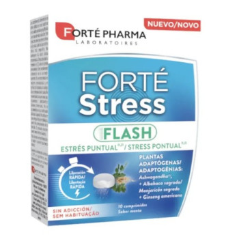 FORTEPHARMA FORTE STRESS FLASH 10 COMPRIMIDOS SABOR MENTA