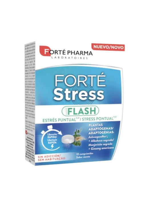 FORTEPHARMA FORTE STRESS FLASH 10 COMPRIMIDOS SABOR MENTA