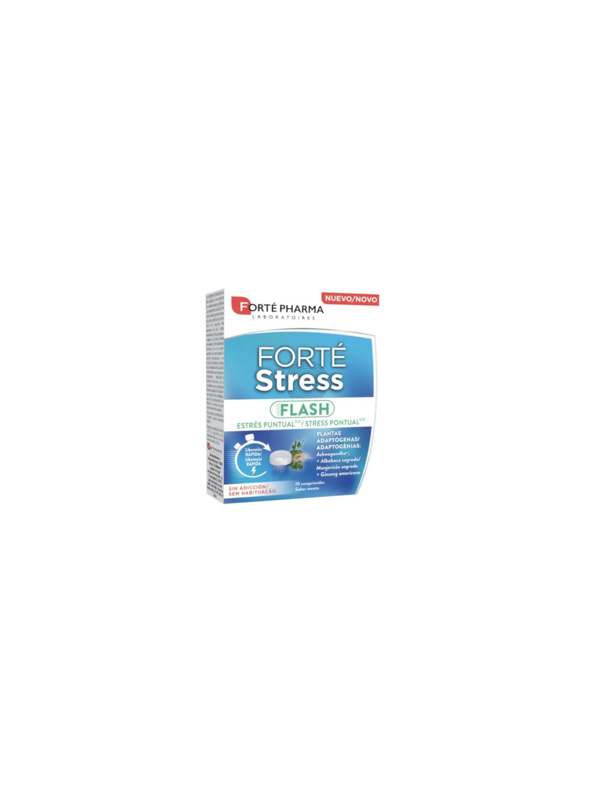 FORTEPHARMA FORTE STRESS FLASH 10 COMPRIMIDOS SABOR MENTA