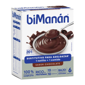 BIMANAN NATILLA SUSTITUTIVA SABOR CHOCOLATE 6 SOBRES