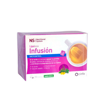 NS DIETCONTROL LIPOLESS INFUSION SABOR MENTA 20 SOBRES
