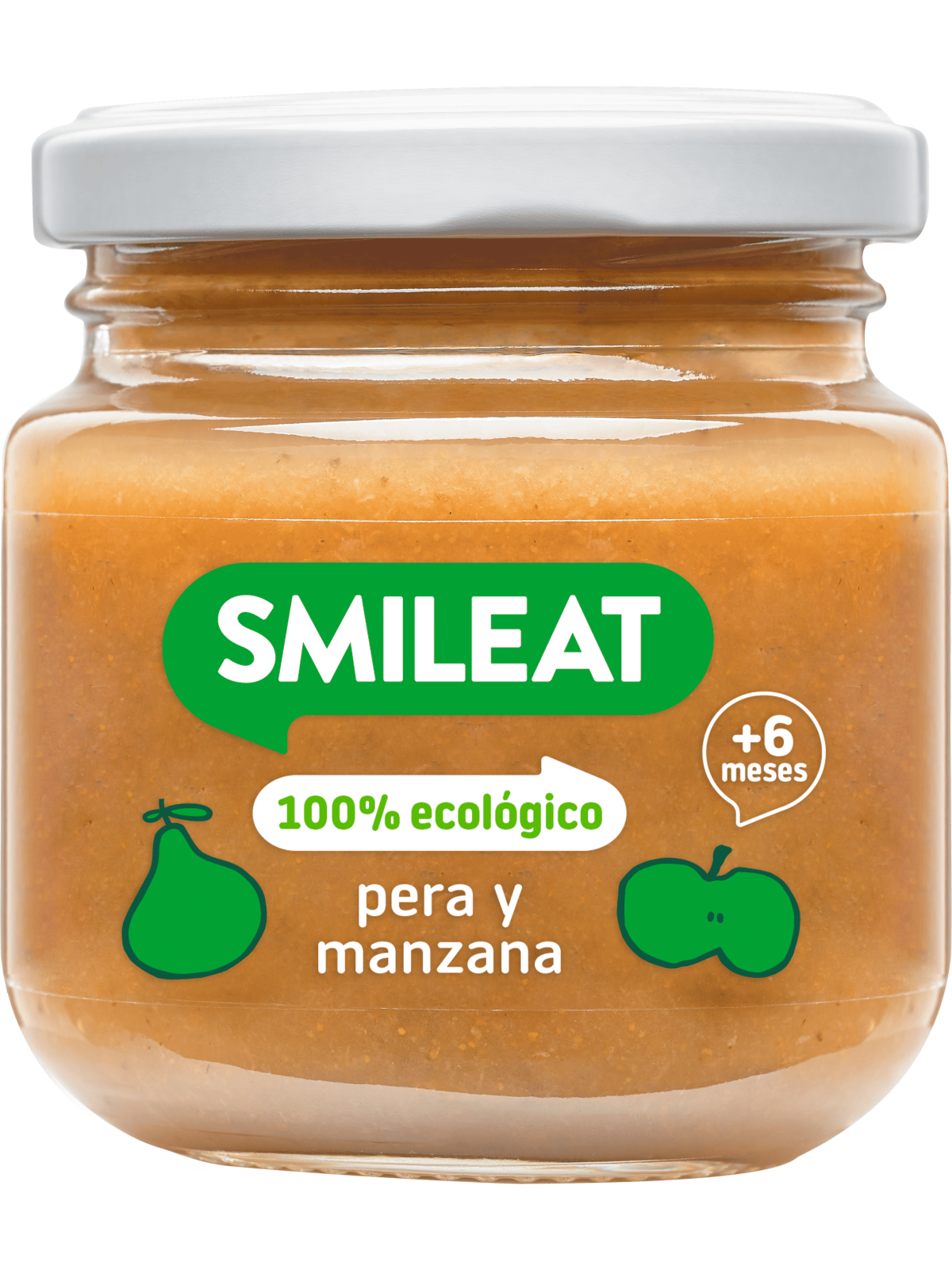 Smileat potito ecológico pera y manzana 130 g – puré bebé