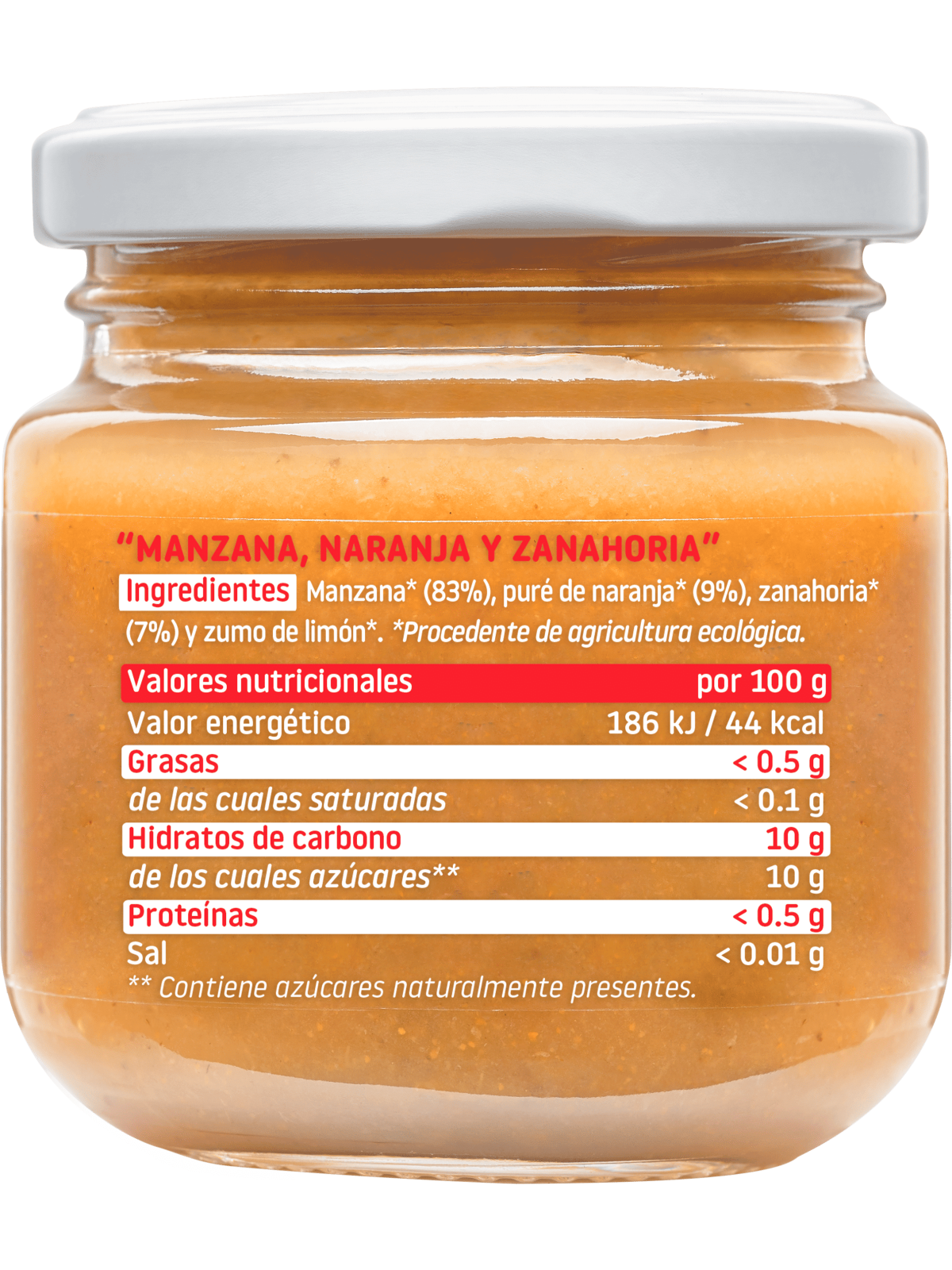 Smileat potito ecológico manzana, naranja y zanahoria 130 g