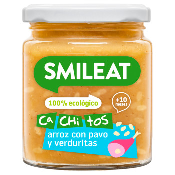 Smileat ecológico cachitos arroz con pavo y verduritas 230 g
